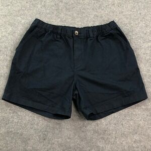 Chubbies Mens Chino Shorts Large Navy Blue 6 Inch Inseam Elastic Waist Stretch